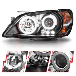 Anzo USA - 121199 | Anzo USA Projector Headlights w/ Halo Black (2001-2005 IS300) - Image 2