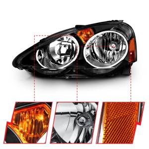 Anzo USA - 121209 | Anzo USA Crystal Headlights Black (2002-2004 RSX) - Image 2