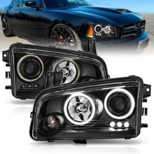 Anzo USA - 121218 | Anzo USA Projector Headlights w/ Halo Chrome (2006-2010 Charger) - Image 6