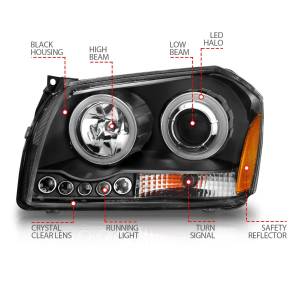 Anzo USA - 121220 | Anzo USA Projector Headlights Black (2005-2007 Magnum) - Image 4