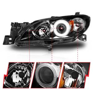 Anzo USA - 121228 | Anzo USA Projector Headlights w/ Halo Black (2004-2008 3 4 Door) - Image 2