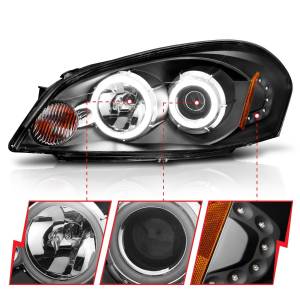 Anzo USA - 121236 | Anzo USA Projector Headlights w/ Halo Black (2006-2013 Impala | 2006-2007 Monte Carlo) - Image 2