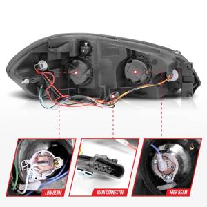 Anzo USA - 121236 | Anzo USA Projector Headlights w/ Halo Black (2006-2013 Impala | 2006-2007 Monte Carlo) - Image 4