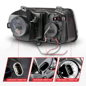 Anzo USA - 121250 | Anzo USA Projector Headlights w/ Halo Chrome (2005-2010 300C) - Image 3