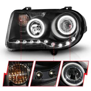 Anzo USA - 121251 | Anzo USA Projector Headlights w/ Halo Black (2005-2010 300C) - Image 2