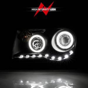 Anzo USA - 121251 | Anzo USA Projector Headlights w/ Halo Black (2005-2010 300C) - Image 5