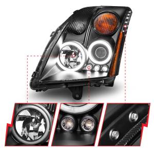 121276 | Anzo USA Projector Headlights Black (2007-2012 Sentra)