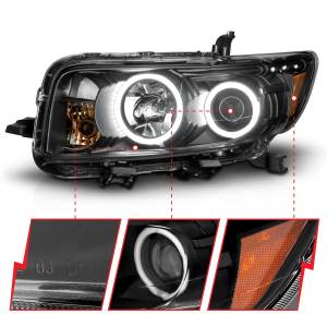 Anzo USA - 121280 | Anzo USA Projector Headlights w/ Halo Black (2008-2010 Scion XB) - Image 2