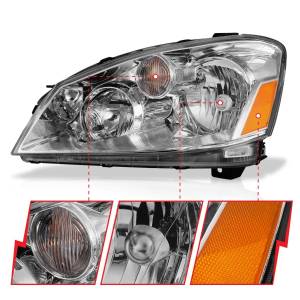 121294 | Anzo USA Crystal Headlights Chrome (2005-2006 Altima)