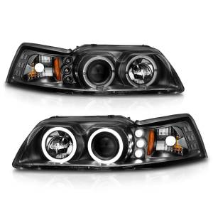 Anzo USA - 121303 | Anzo USA Projector Headlights Black G2 (199-2004 Mustang) - Image 1