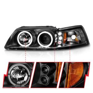 Anzo USA - 121303 | Anzo USA Projector Headlights Black G2 (199-2004 Mustang) - Image 2