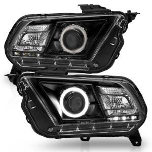 Anzo USA - 121323 | Anzo USA Projector Headlights w/ Halo Black (2010-2014 Mustang) - Image 1