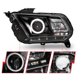 Anzo USA - 121323 | Anzo USA Projector Headlights w/ Halo Black (2010-2014 Mustang) - Image 2