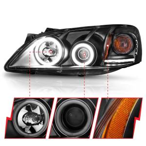 Anzo USA - 121371 | Anzo USA Projector Headlights w/ Halo Black (2005-2010 G6) - Image 2