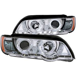 Anzo USA - 121397 | Anzo USA Projector Headlights w/ LED Bar Chrome (2000-2003 X5 E53) - Image 2