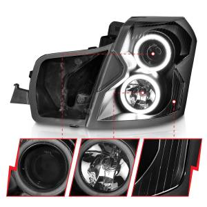 Anzo USA - 121417 | Anzo USA Projector Headlights w/ Halo Black (2003-2007 CTS) - Image 1