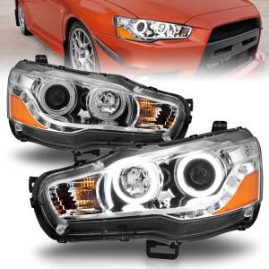 Anzo USA - 121427 | Anzo USA Projector Headlights w/ Halo Chrome (2008-2015 Lancer) - Image 6