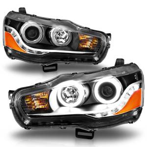 Anzo USA - 121428 | Anzo USA Projector Headlights w/ Halo Black (2008-2015 Lancer) - Image 2