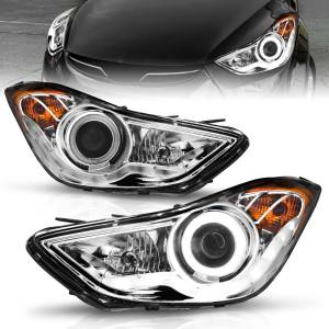 Anzo USA - 121455 | Anzo USA Projector Headlights w/ Halo Chrome (2011-2013 Elantra) - Image 6