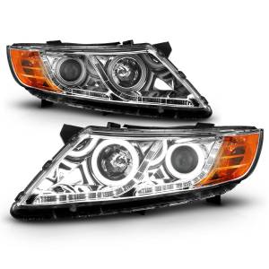 121459 | Anzo USA Projector Headlights w/ Halo Chrome (2011-2015 Optima)