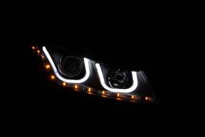 Anzo USA - 121483 | Anzo USA Projector Headlights w/ U-Bar Black (2008-2012 Accord 4 Door) - Image 1