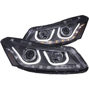 Anzo USA - 121483 | Anzo USA Projector Headlights w/ U-Bar Black (2008-2012 Accord 4 Door) - Image 2