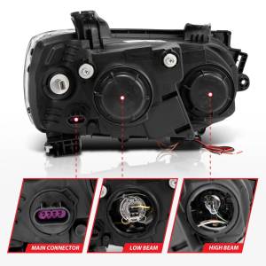 Anzo USA - 121488 | Anzo USA Projector Headlights w/ Halo Black (2012-2015 Sonic) - Image 3