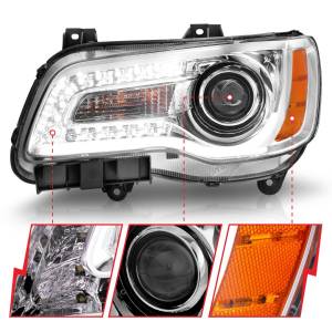 121494 | Anzo USA Projector Headlights Plank Style Chrome (2011-2014 300)