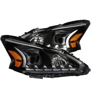 Anzo USA - 121500 | Anzo USA Projector Headlights Plank Style Black (2013-2015 Altima 4 Door) - Image 1