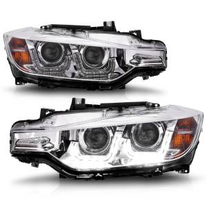 Anzo USA - 121505 | Anzo USA Projector Headlights w/ U-Bar Chrome (2012-2015 3 Series F30) - Image 1