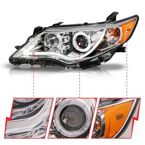 Anzo USA - 121513 | Anzo USA Projector Headlights w/ Halo Chrome (2012-2013 Camry) - Image 2