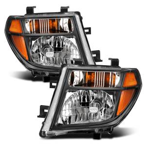 Anzo USA - 111434 | Anzo USA Crystal Headlight  Black Amber (2005-2008 Frontier | 2005-2007 Pathfinder) - Image 1