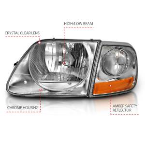 Anzo USA - 111438 | Anzo USA Crystal Headlight G2 Clear With Parking Light (1997-2003 F-150) - Image 4