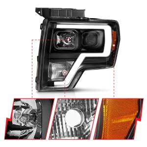 Anzo USA - 111443 | Anzo USA Projector Plank Style Black (2009-2014 F150 Pickup ) - Image 2