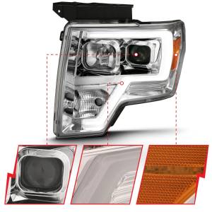 Anzo USA - 111444 | Anzo USA Projector Headlight Plank Style Chrome(2009-2014 F150 Pickup) - Image 2