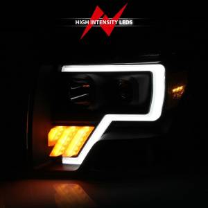 Anzo USA - 111445 | Anzo USA Projector Headlight W/light Bar G4 Black (2009-2014 F150 Pickup) - Image 5