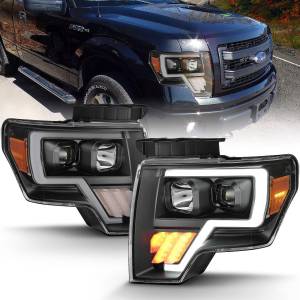 Anzo USA - 111445 | Anzo USA Projector Headlight W/light Bar G4 Black (2009-2014 F150 Pickup) - Image 6