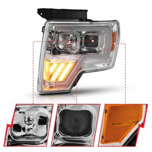 Anzo USA - 111446 | Anzo USA Projector Headlight Chrome Amber (2009-2014 F150 Pickup) - Image 2