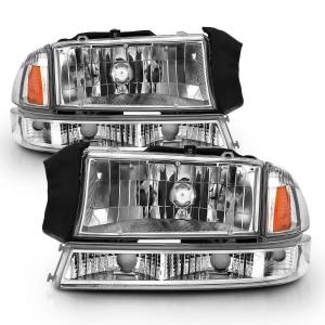 111455 | Anzo USA Crystal Headlight Set Chrome (1997-2004 Dakota | 1998-2003 Durango)