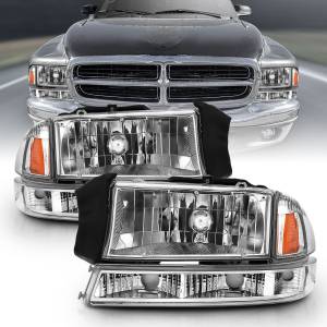 Anzo USA - 111455 | Anzo USA Crystal Headlight Set Chrome (1997-2004 Dakota | 1998-2003 Durango) - Image 5