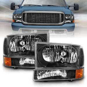 Anzo USA - 111457 | Anzo USA Crystal Headlight w/ Corner Light Black (2000-2004 Excursion | 1999-2004 F250, F350 Super Duty) - Image 5