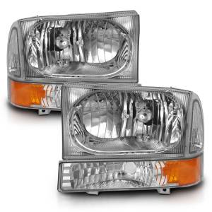 Anzo USA - 111458 | Anzo USA Crystal Headlight w/ Corner Light Chrome (2000-2004 Excursion | 1999-2004 F250, F350 Super Duty) - Image 2