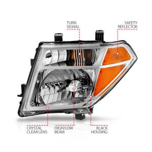 Anzo USA - 111463 | Anzo USA Crystal Headlight Chrome (2005-2008 Frontier | 2005-2007 Pathfinder) - Image 4