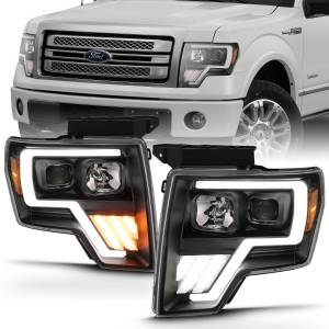 Anzo USA - 111469 | Anzo USA Projector Headlight w/ Light Bar G4  w/Switchback Black (2009-2014 F150 Pickup) - Image 7