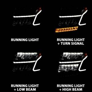 Anzo USA - 111478 | Anzo USA Led Headlight Plank Style Black w/ Sequential Signal (2015-2020 Suburban, Tahoe) - Image 5