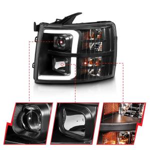 Anzo USA - 111480 | Anzo USA Projector Plank Style Black (2007-2013 Silverado 1500 | 2007-2014 Silverado 2500 HD, 3500 HD) - Image 1