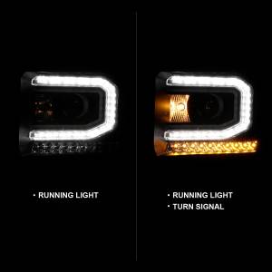 Anzo USA - 111485 | Anzo USA Projector Headlight Plank Style Black w/ Sequential Signal (2016-2019 Sierra 1500) - Image 6