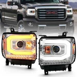 Anzo USA - 111488 | Anzo USA Projector Headlight Plank Style Chrome w/ Switchback 2014-2015 Sierra 1500 | 2015-2019 Sierra 2500 HD, 3500 HD) - Image 7