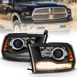 Anzo USA - 111489 | Anzo USA Projector Headlihgts Plank Style Halo w/ switchback Matte Black (2009-2018 Ram 1500 | 2010-2018 Ram 2500, 3500) - Image 7