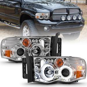 Anzo USA - 111491 | Anzo USA Projector Headlights w/ Halo Chrome Clear (2002-2005 Ram 1500 | 2003-2005 Ram 2500, 3500) - Image 6